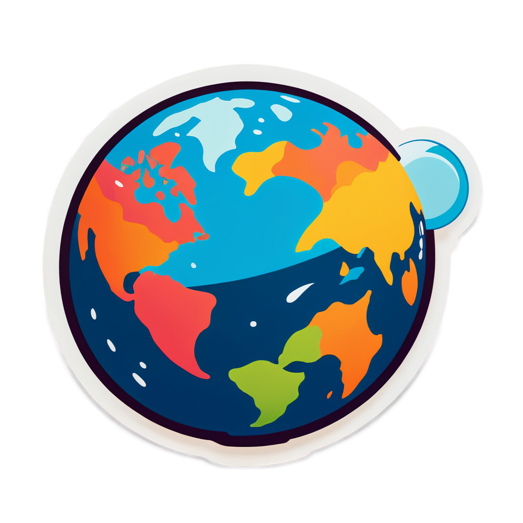 Cute Globe Sticker