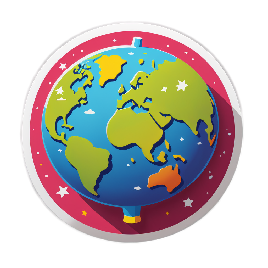 Cute Globe Sticker