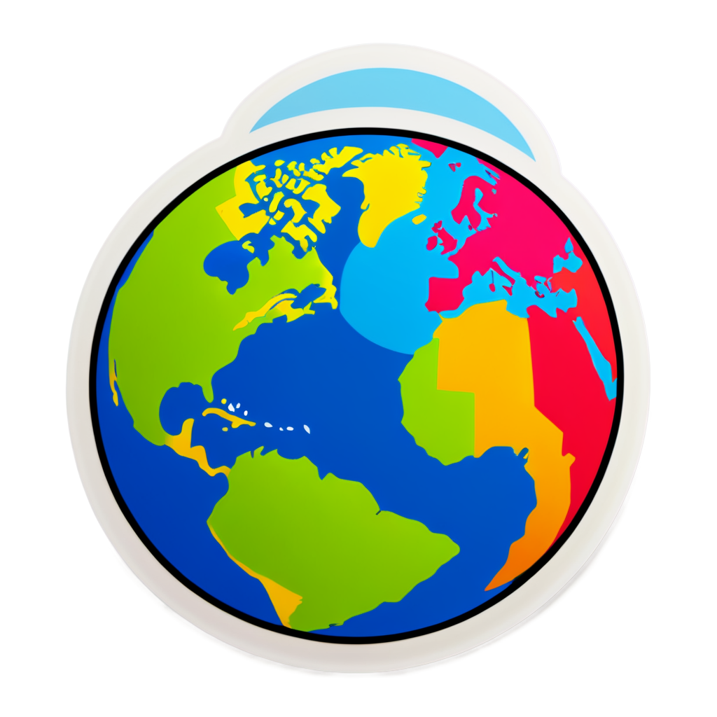 Cute Globe Sticker