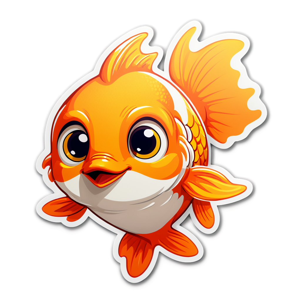 Cute Goldfish Sticker