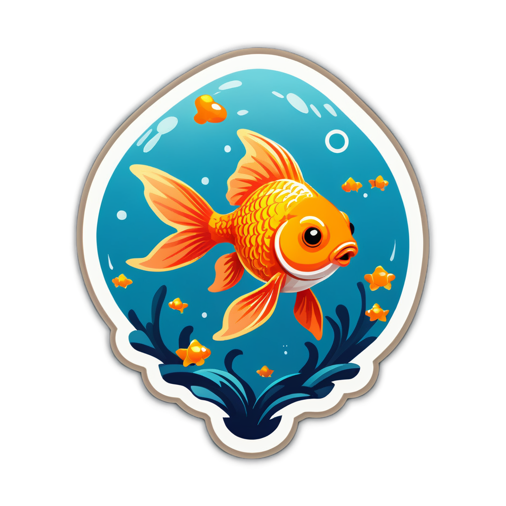 Cute Goldfish Sticker