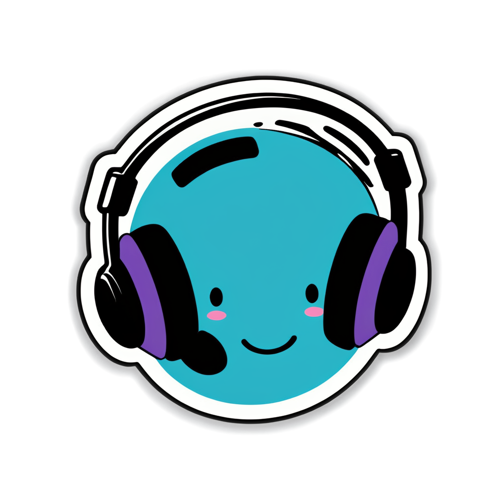 Cute Headset Sticker