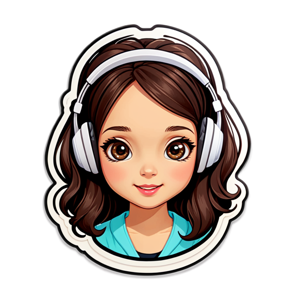 Cute Headset Sticker