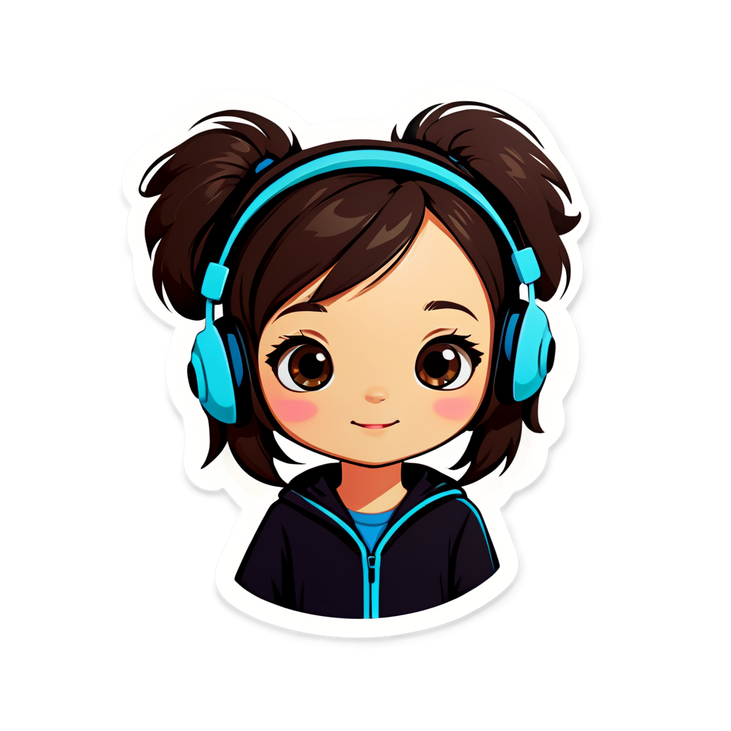 Cute Headset Sticker