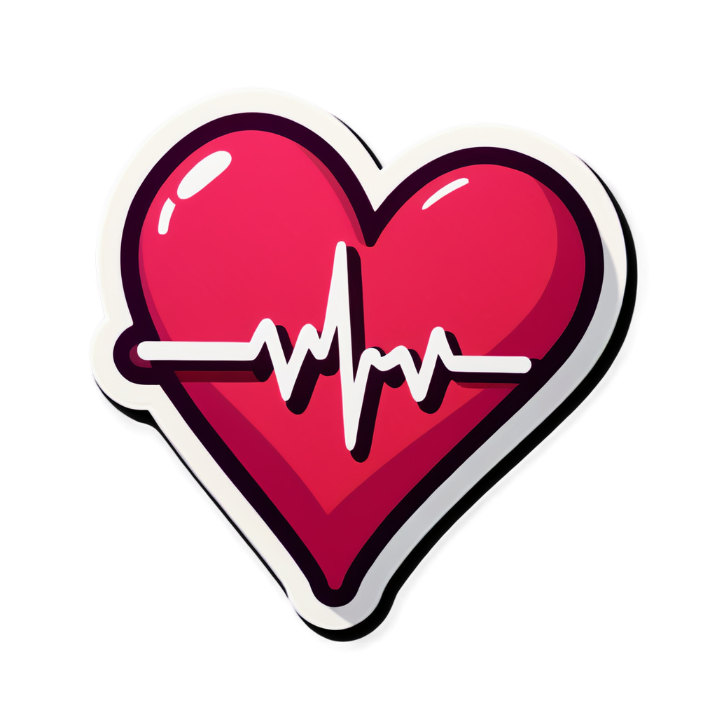 Cute Heartbeat Sticker