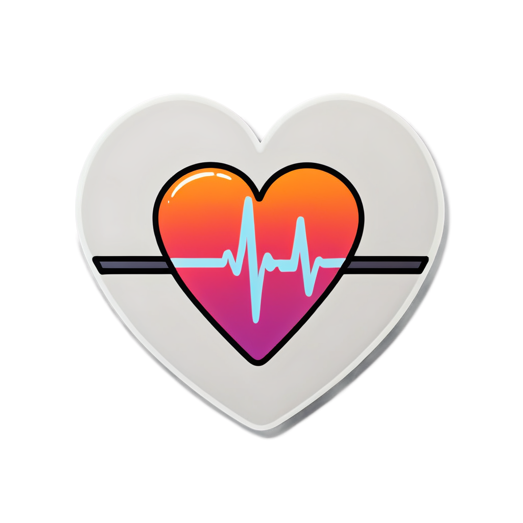 Cute Heartbeat Sticker