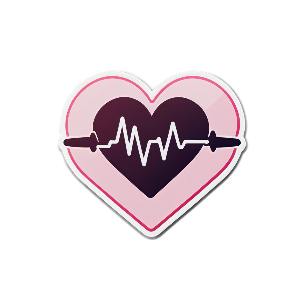 Cute Heartbeat Sticker