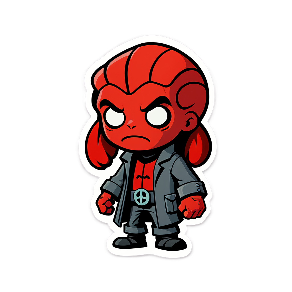 Cute Hellboy Sticker