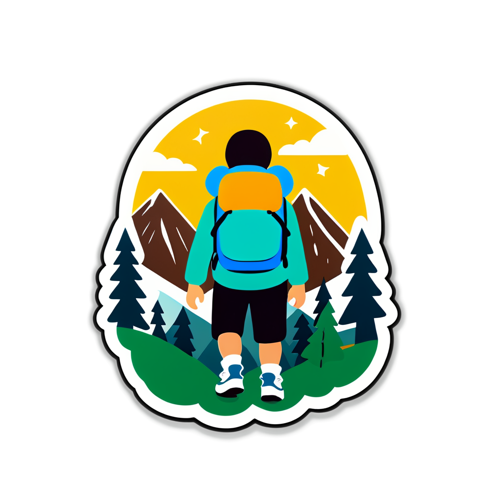 Cute Hike Sticker