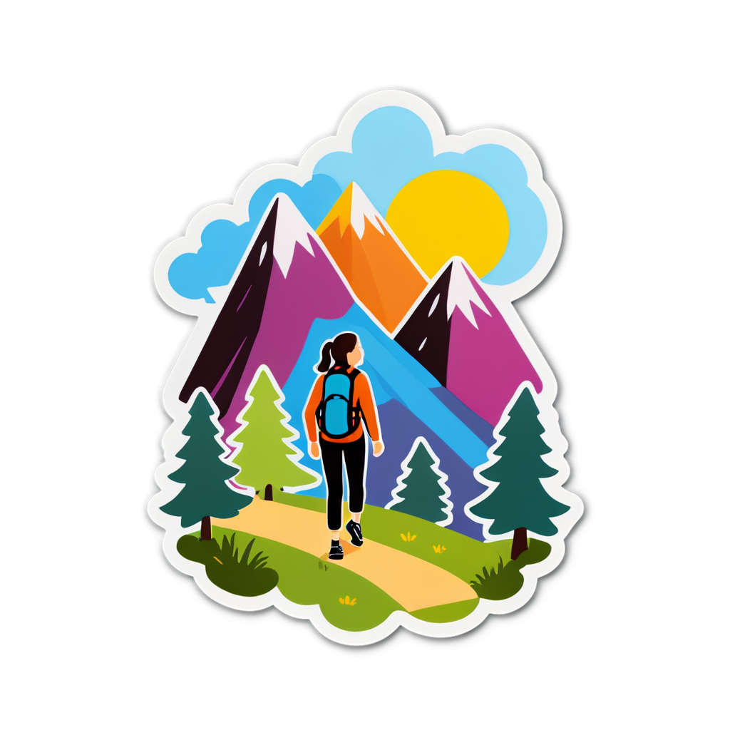 Cute Hike Sticker