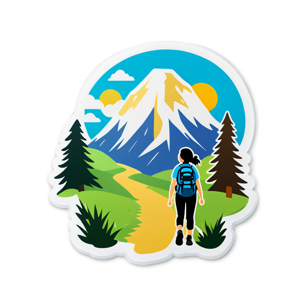 Cute Hike Sticker