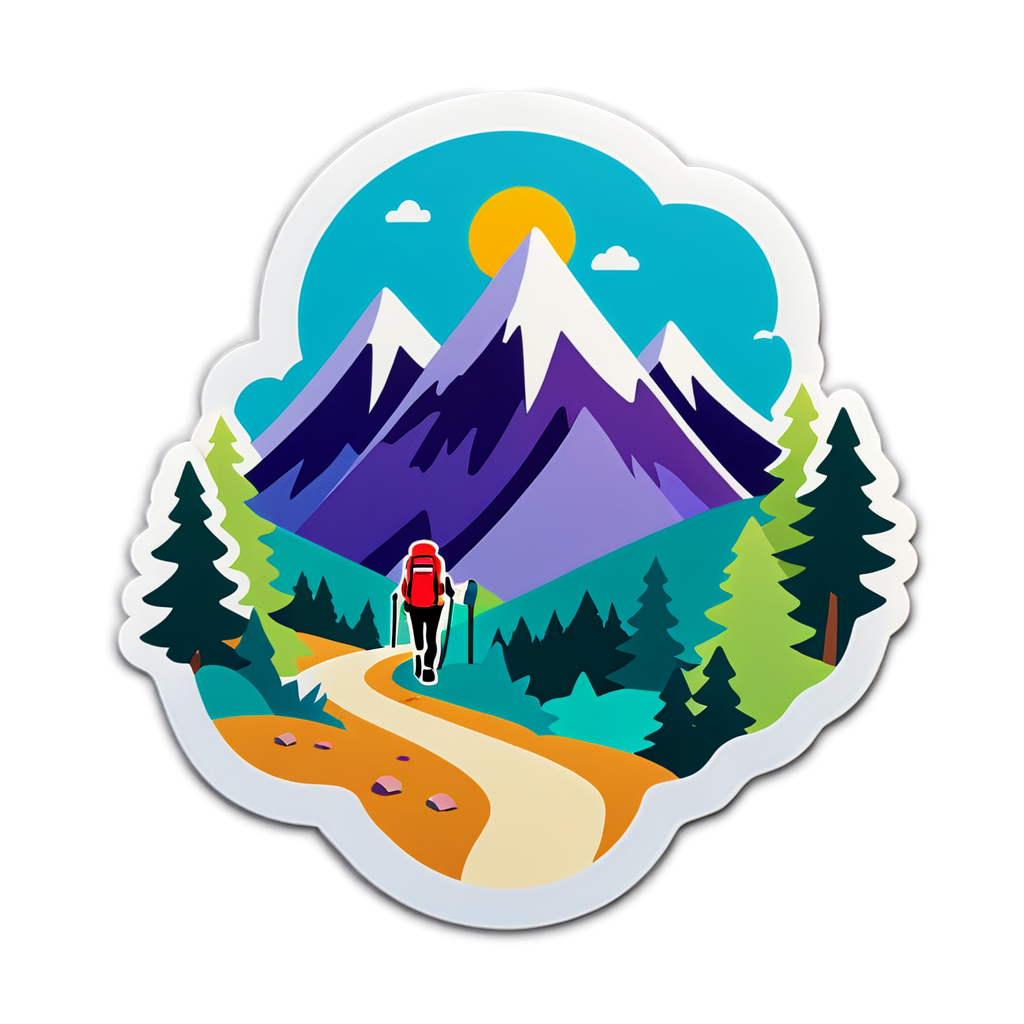 Cute Hike Sticker