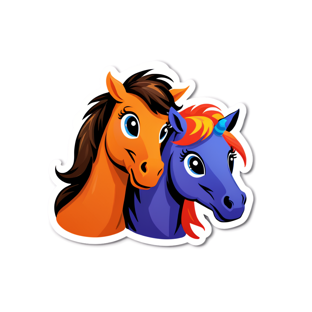 Cute Horseheads Sticker