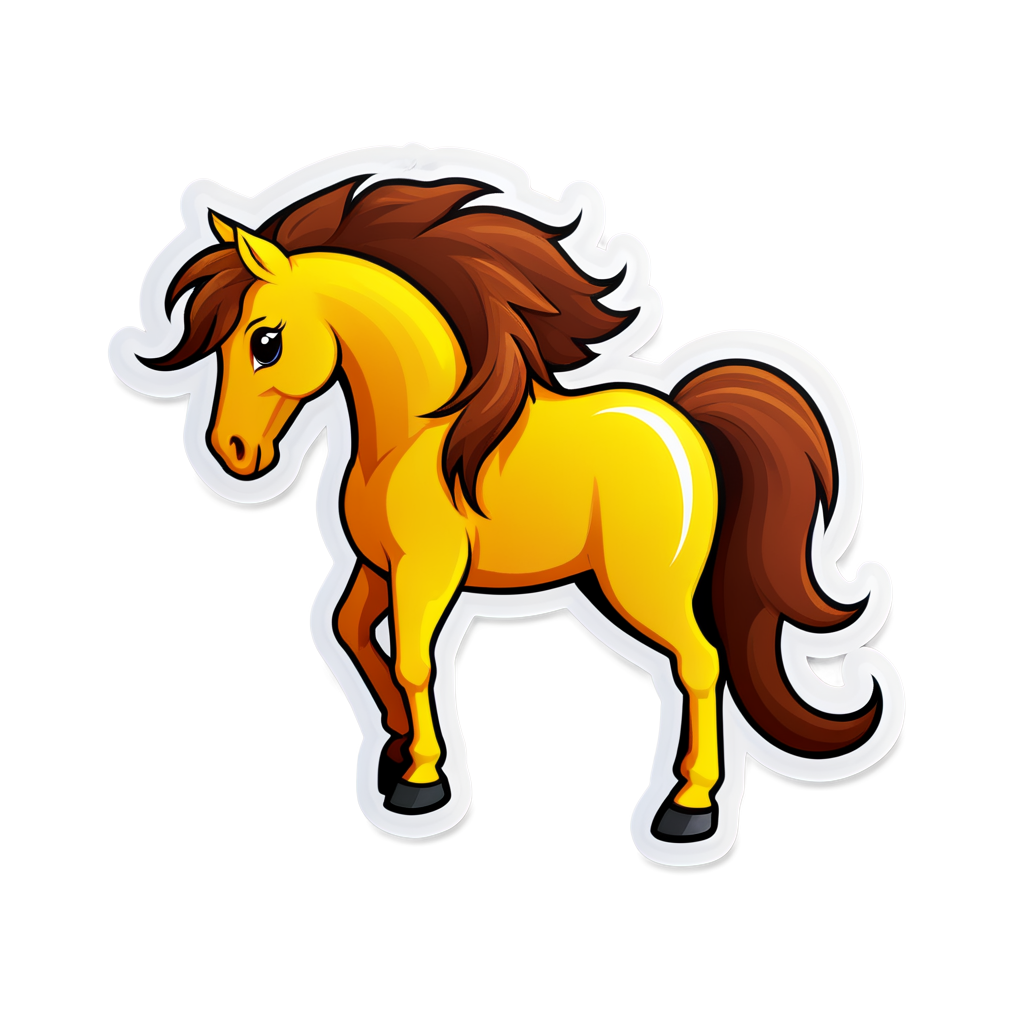 Cute Horsepower Sticker