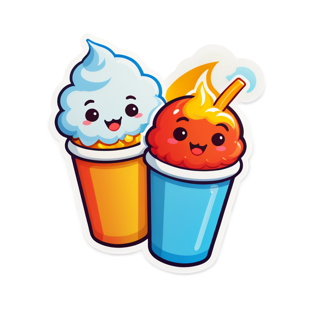 Cute Hotcold Sticker