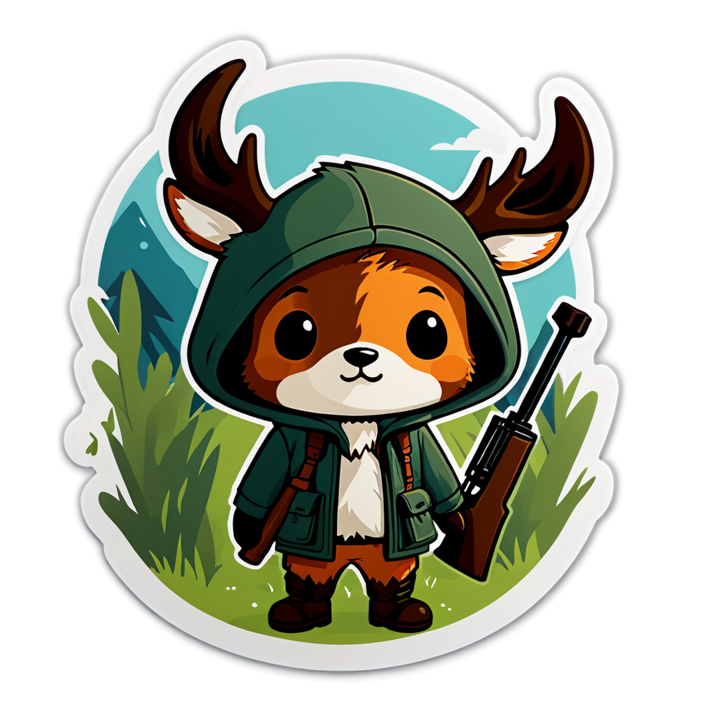 Cute Hunting Sticker