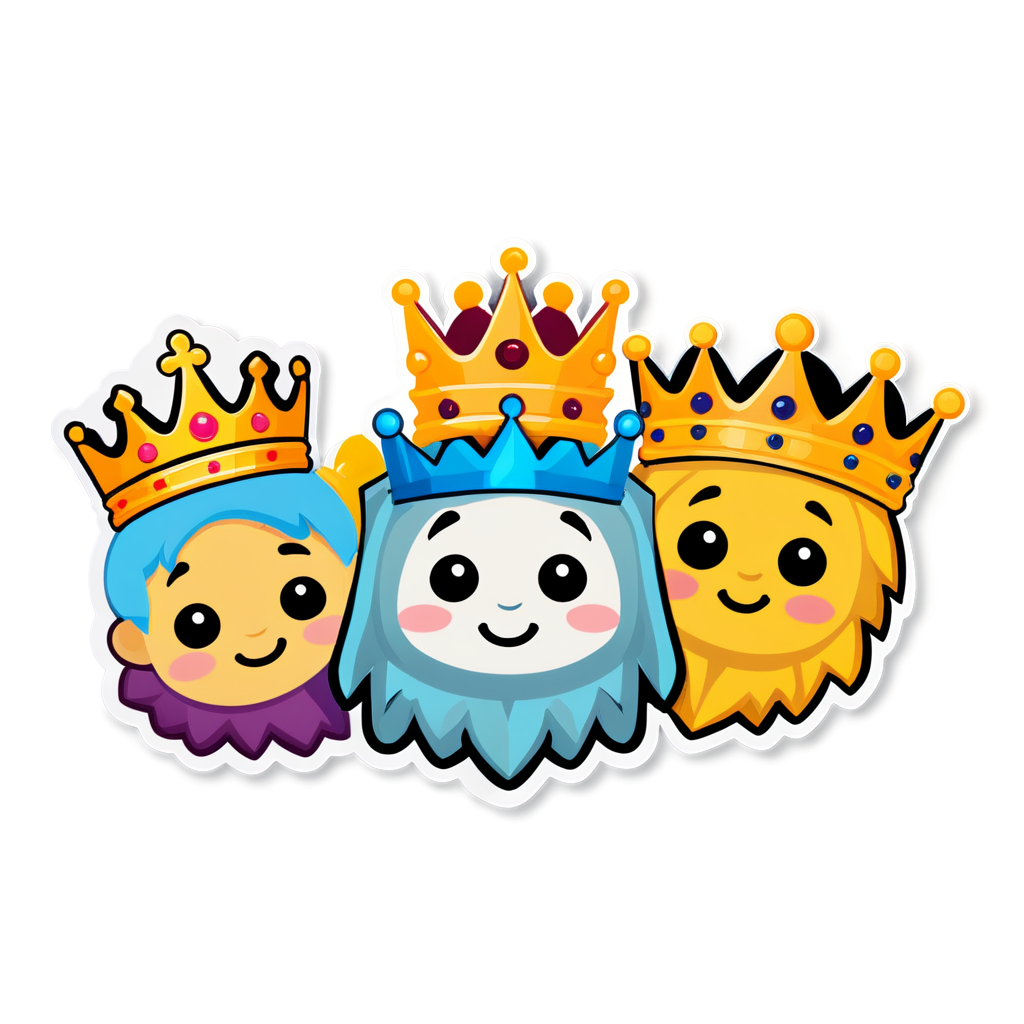 Cute Kings Sticker