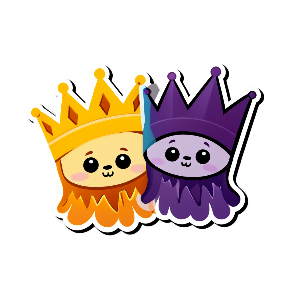 Cute Kings Sticker