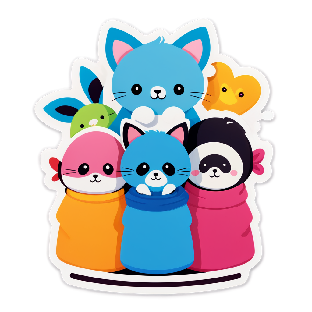 Cute Kits Sticker