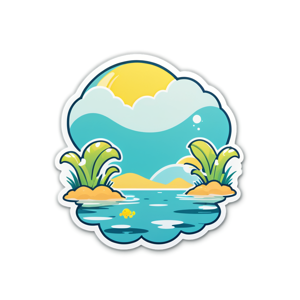 Cute Lagoon Sticker