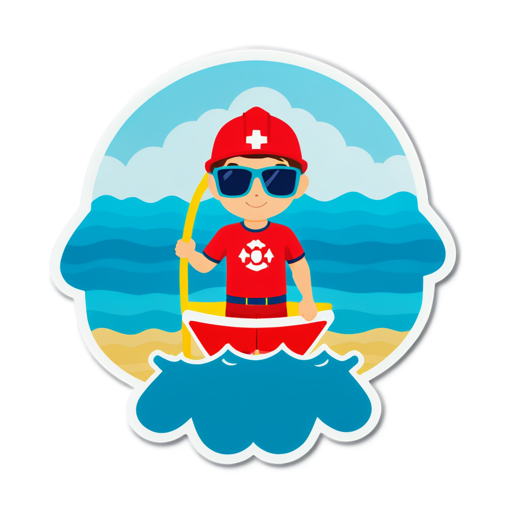 Cute Lifeguard Sticker