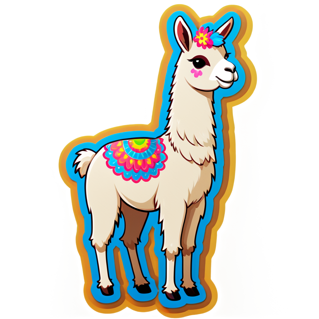 Cute Llama Sticker