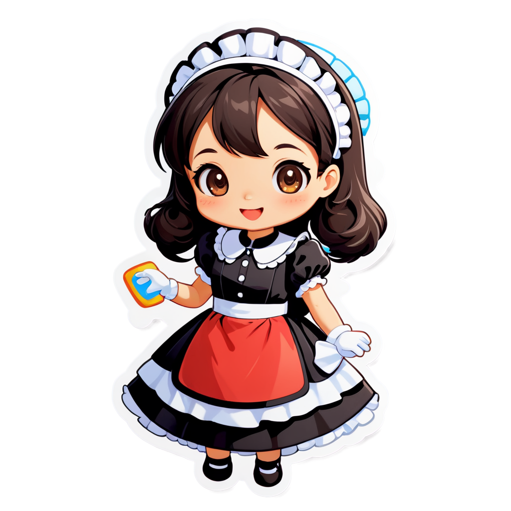 Cute Maid Sticker