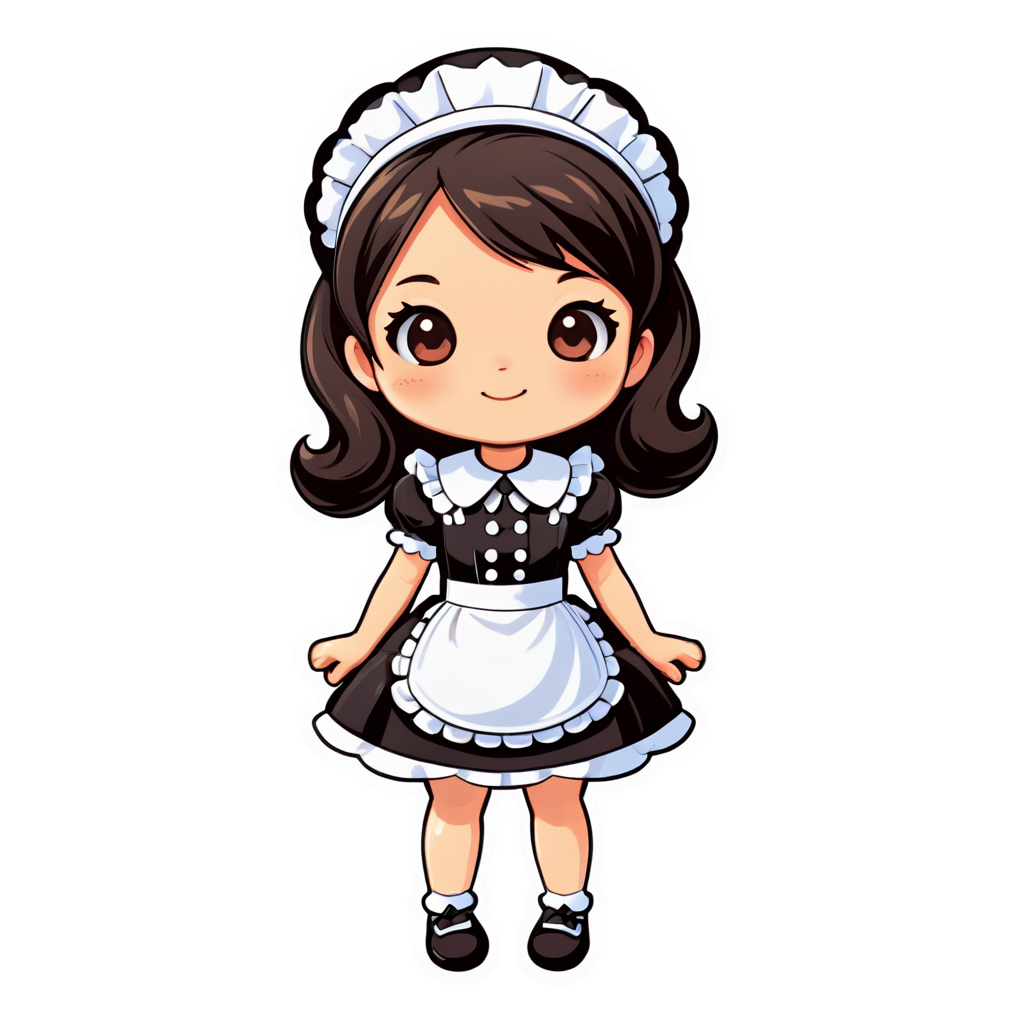 Cute Maid Sticker