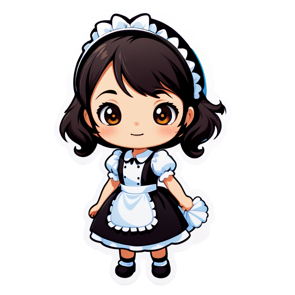 Cute Maid Sticker