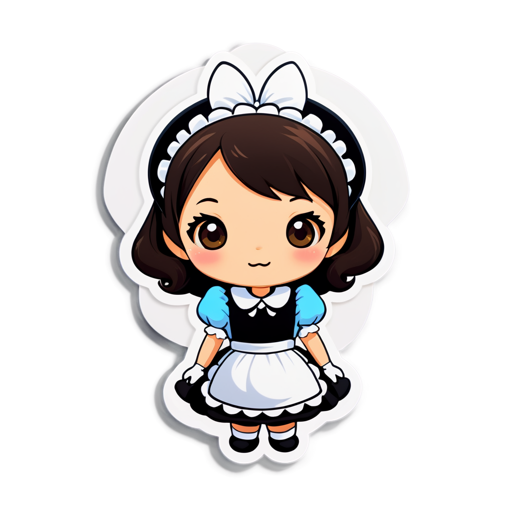 Cute Maid Sticker