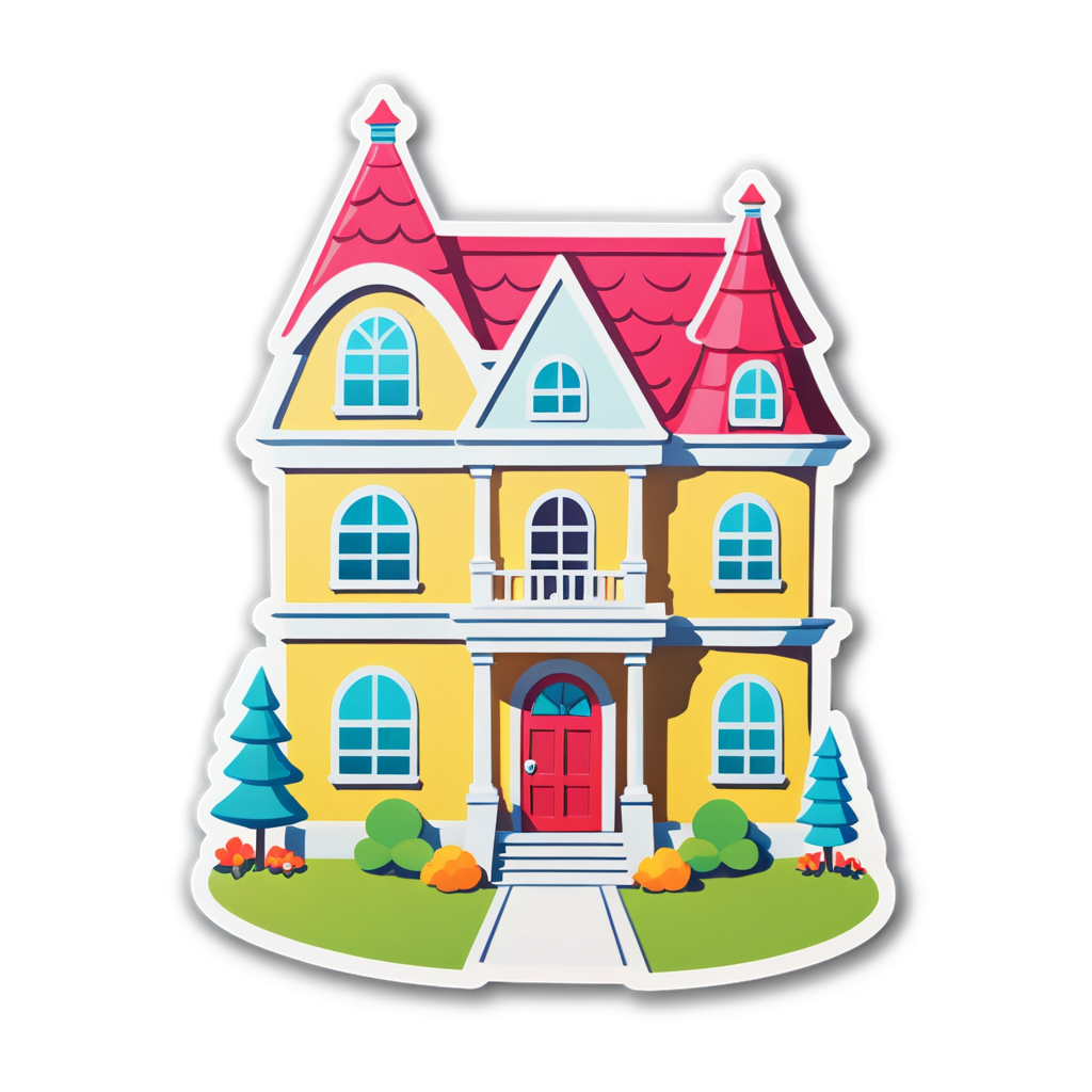 Cute Mansion Sticker