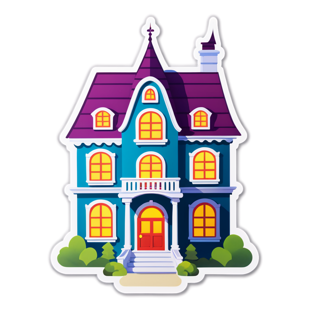 Cute Mansion Sticker