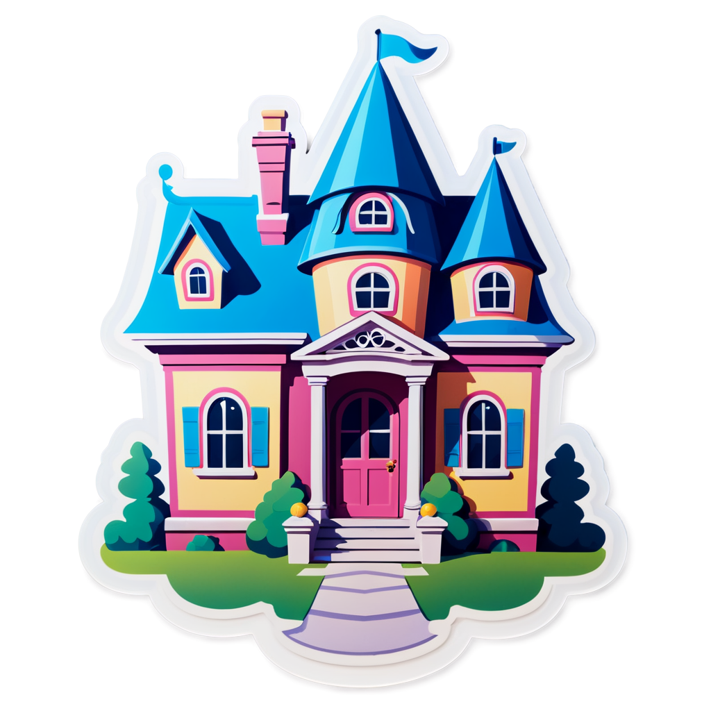 Cute Mansion Sticker