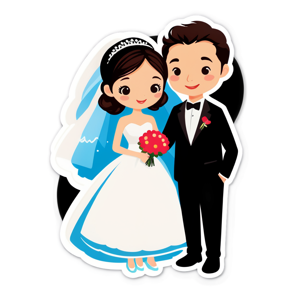 Cute Marriage Sticker