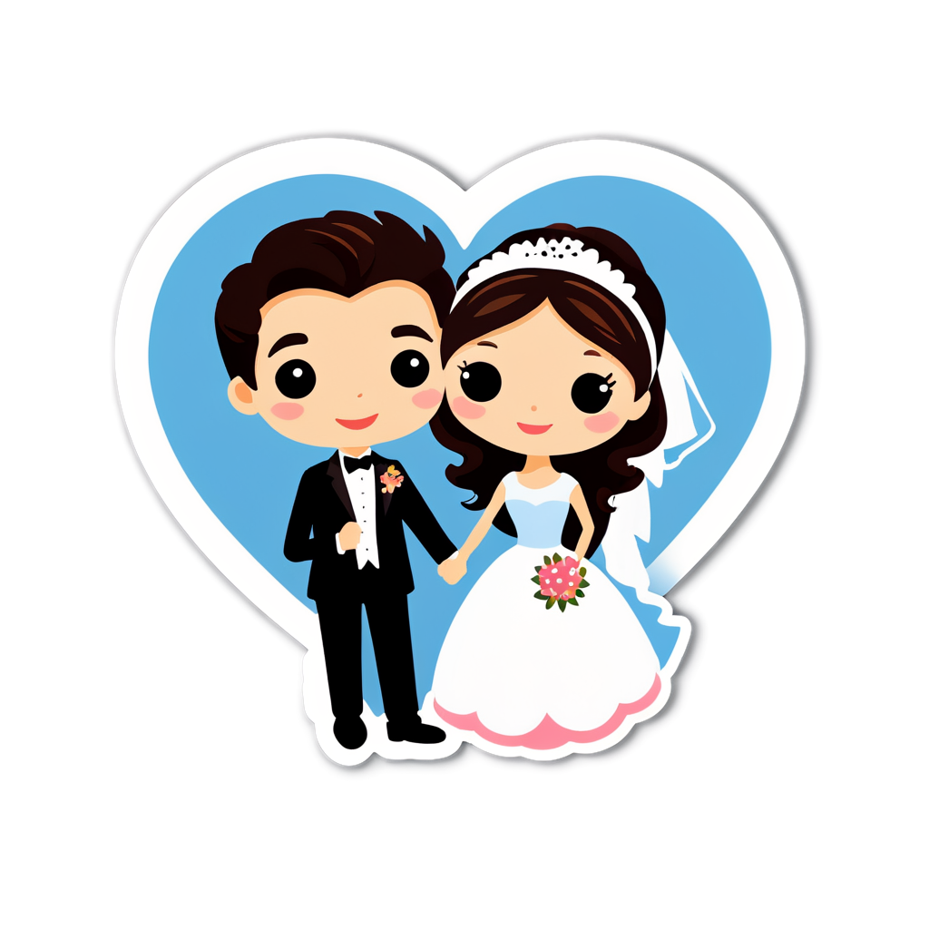 Cute Marriage Sticker