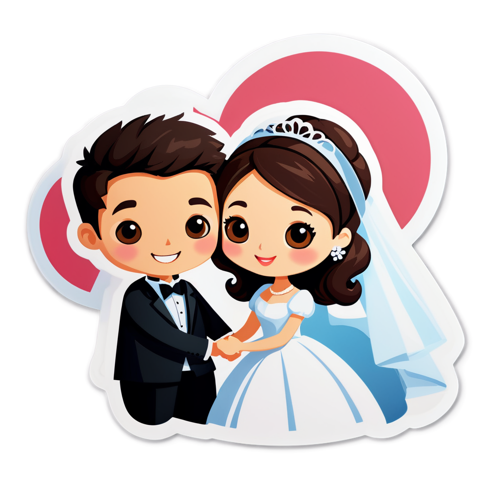 Cute Marriage Sticker