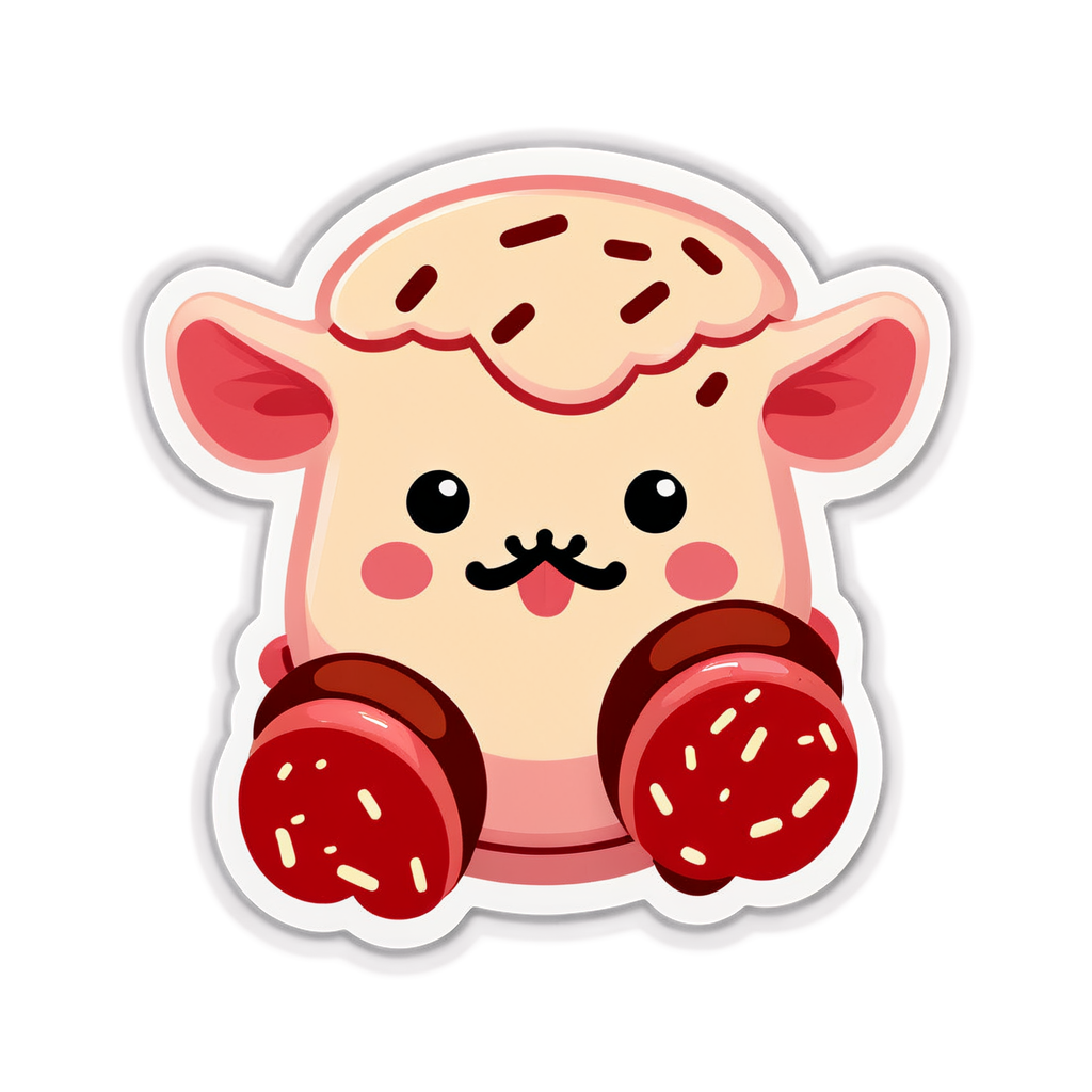 Cute Meat Sticker