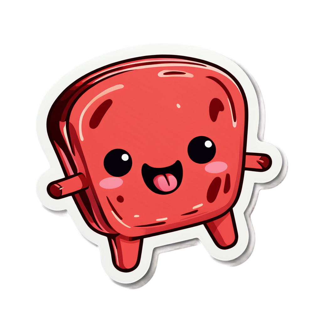 Cute Meat Sticker