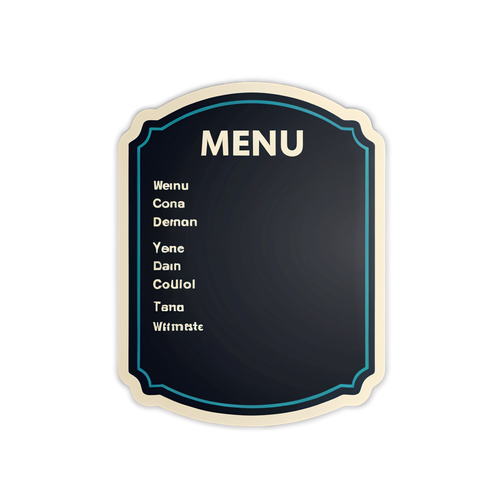 Menu Sticker Collection