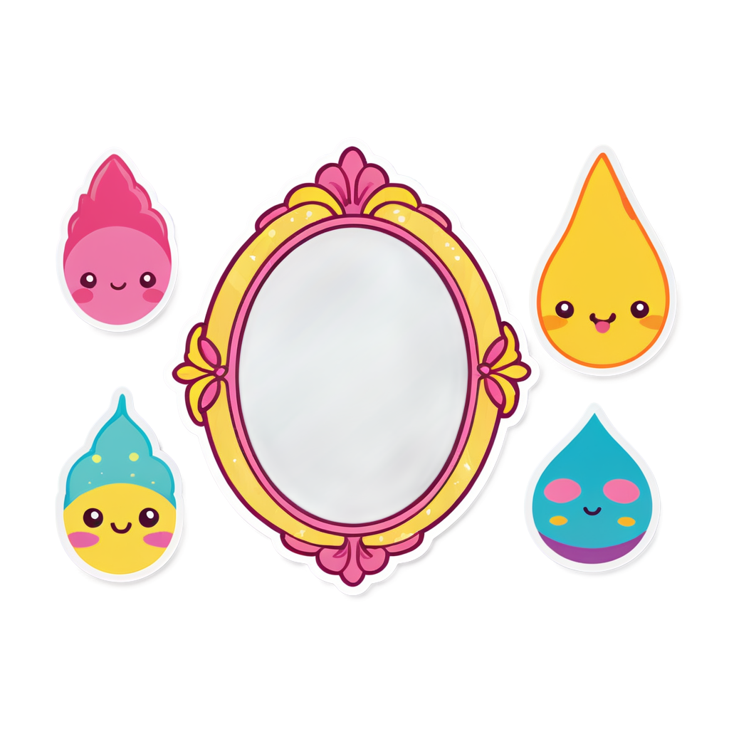 Cute Mirrors Sticker