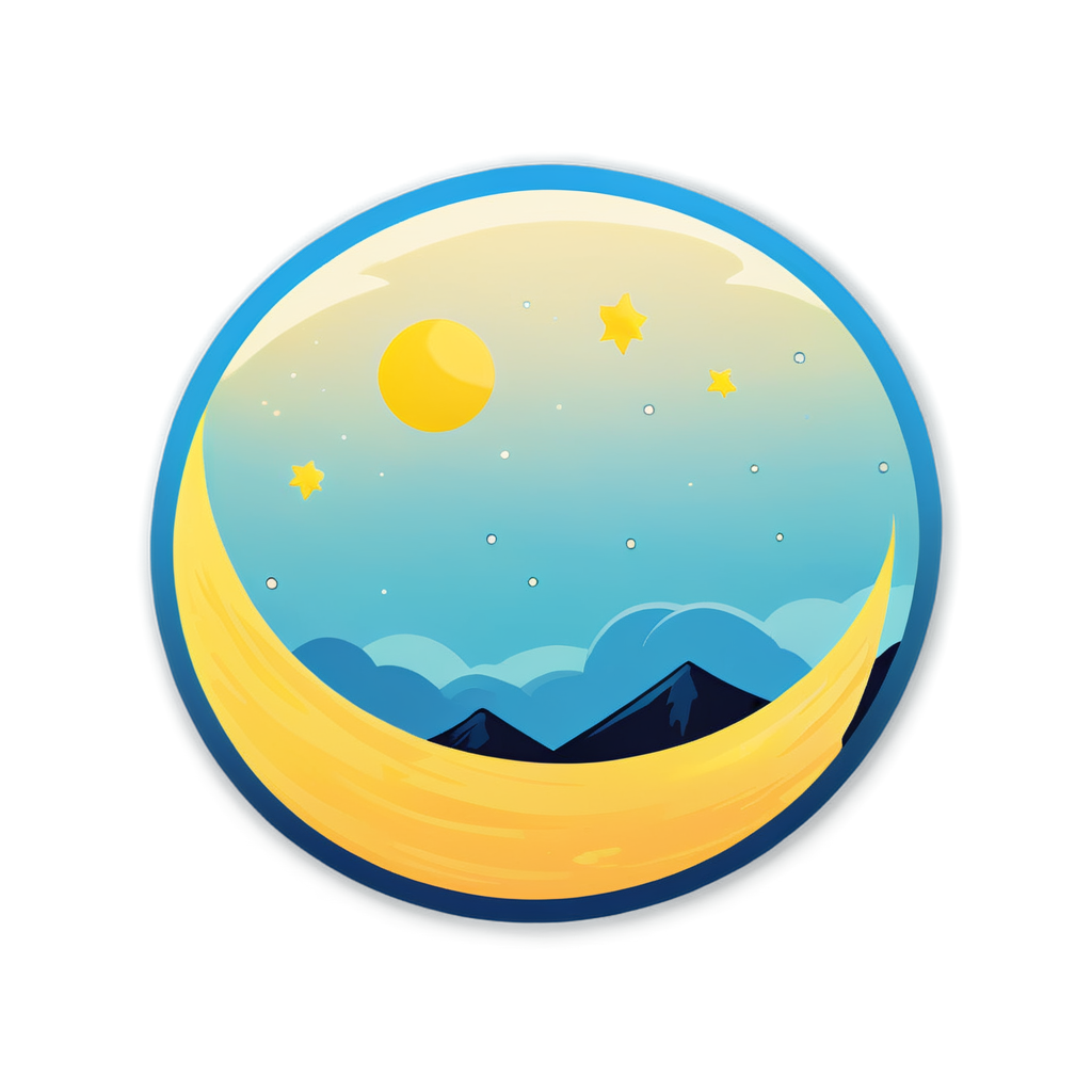 Cute Moonrise Sticker