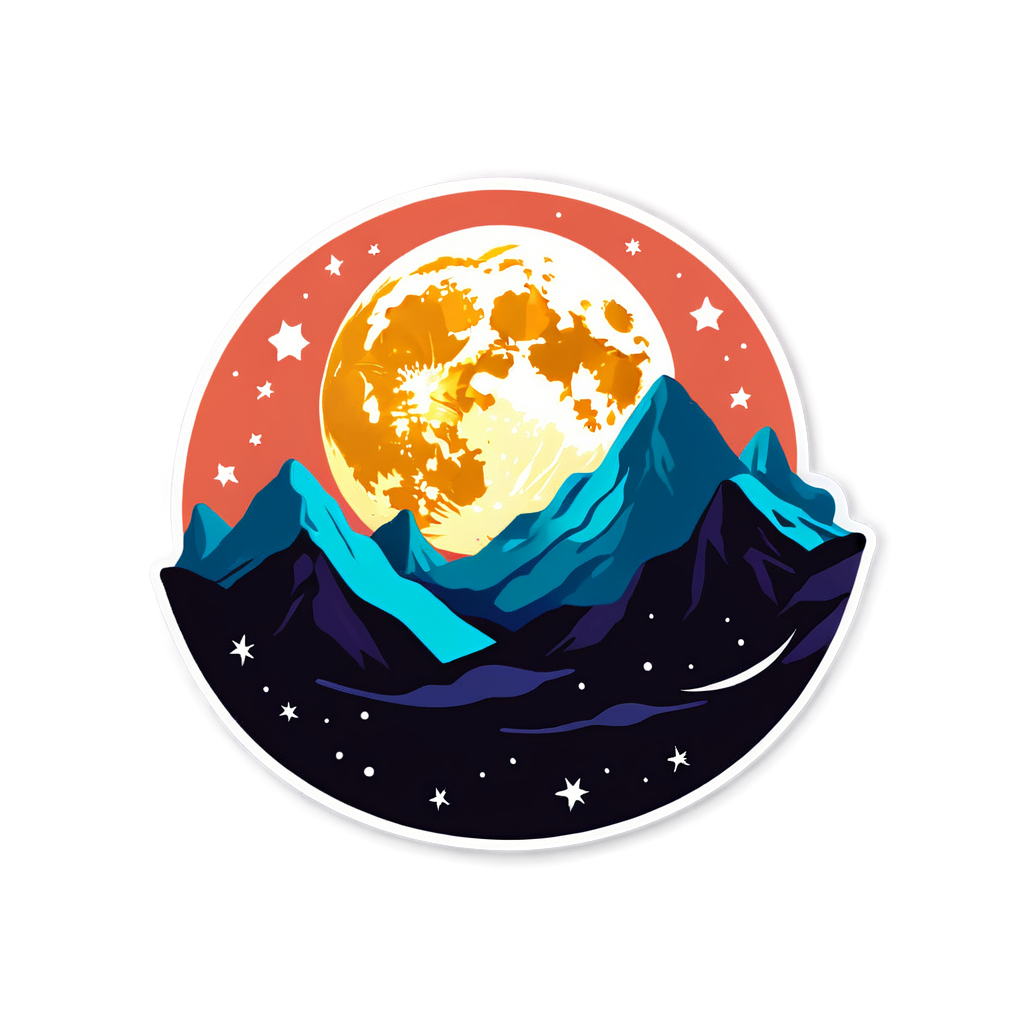 Cute Moonrise Sticker