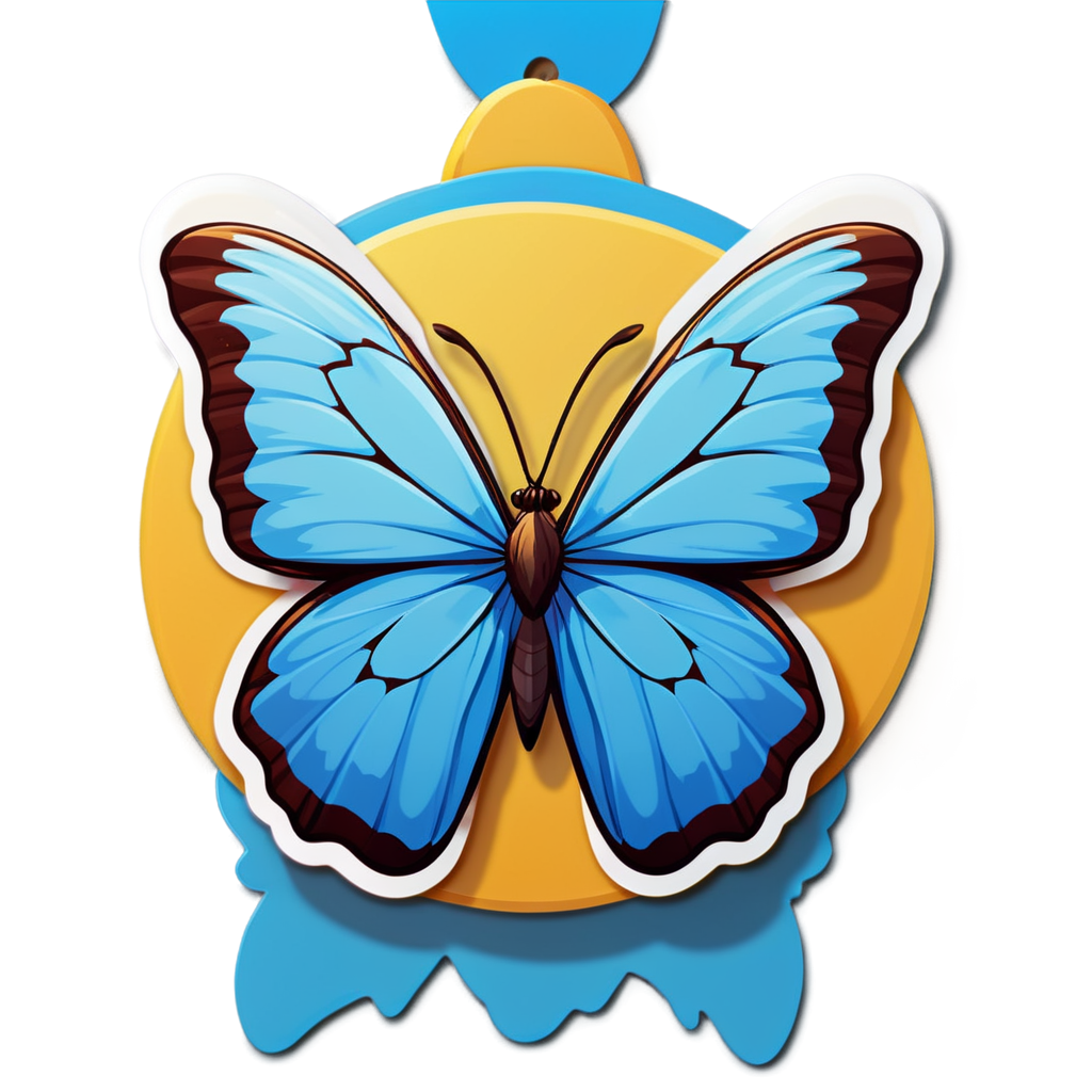 Cute Morpho Sticker