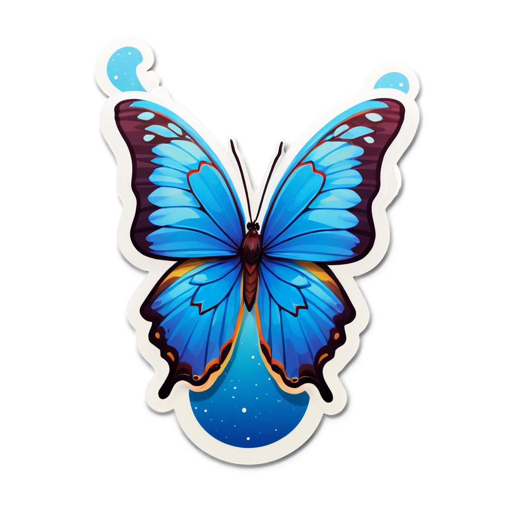 Cute Morpho Sticker