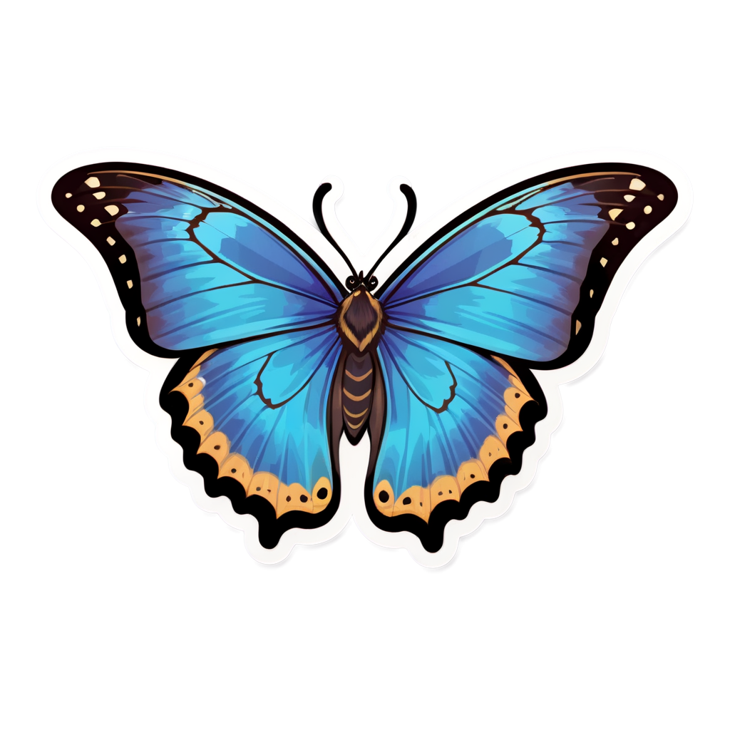 Cute Morpho Sticker