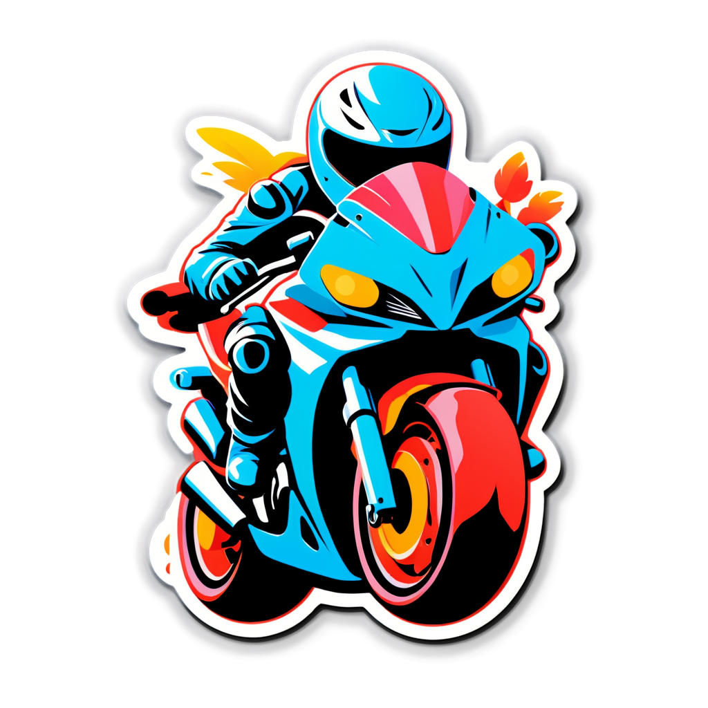 Cute Motorbike Sticker