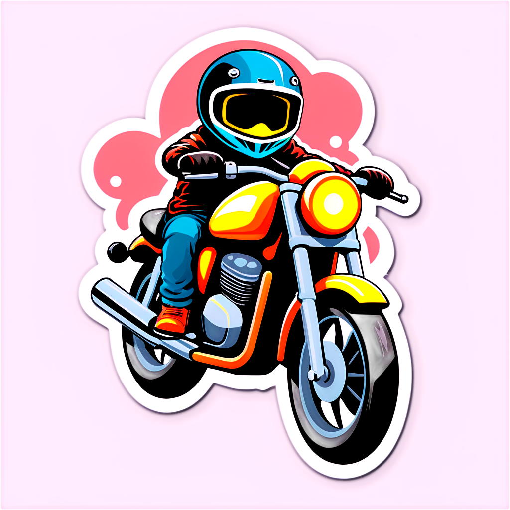 Cute Motorbike Sticker