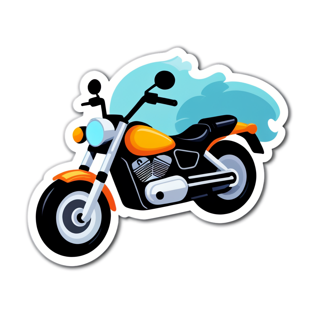 Cute Motorcycle Sticker