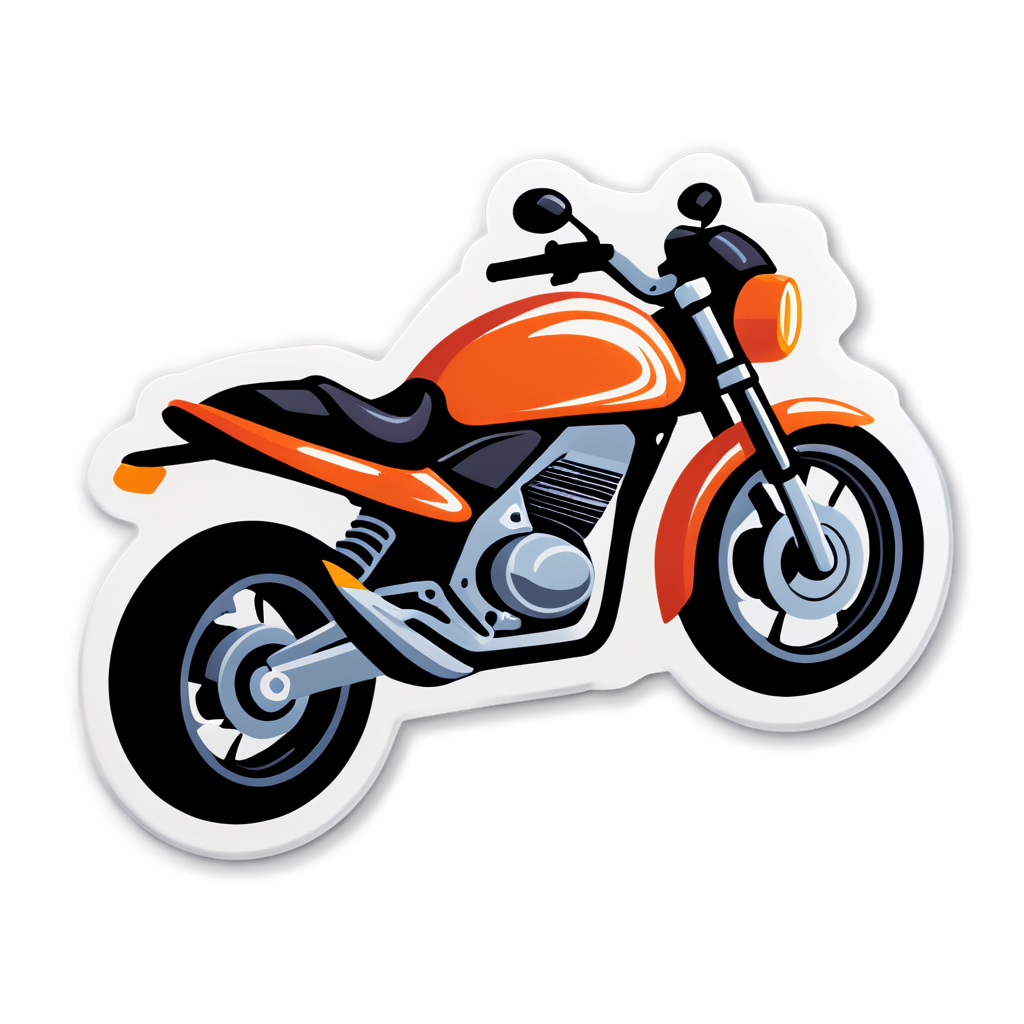 Cute Motorrad Sticker