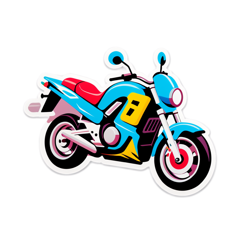 Cute Motorrad Sticker